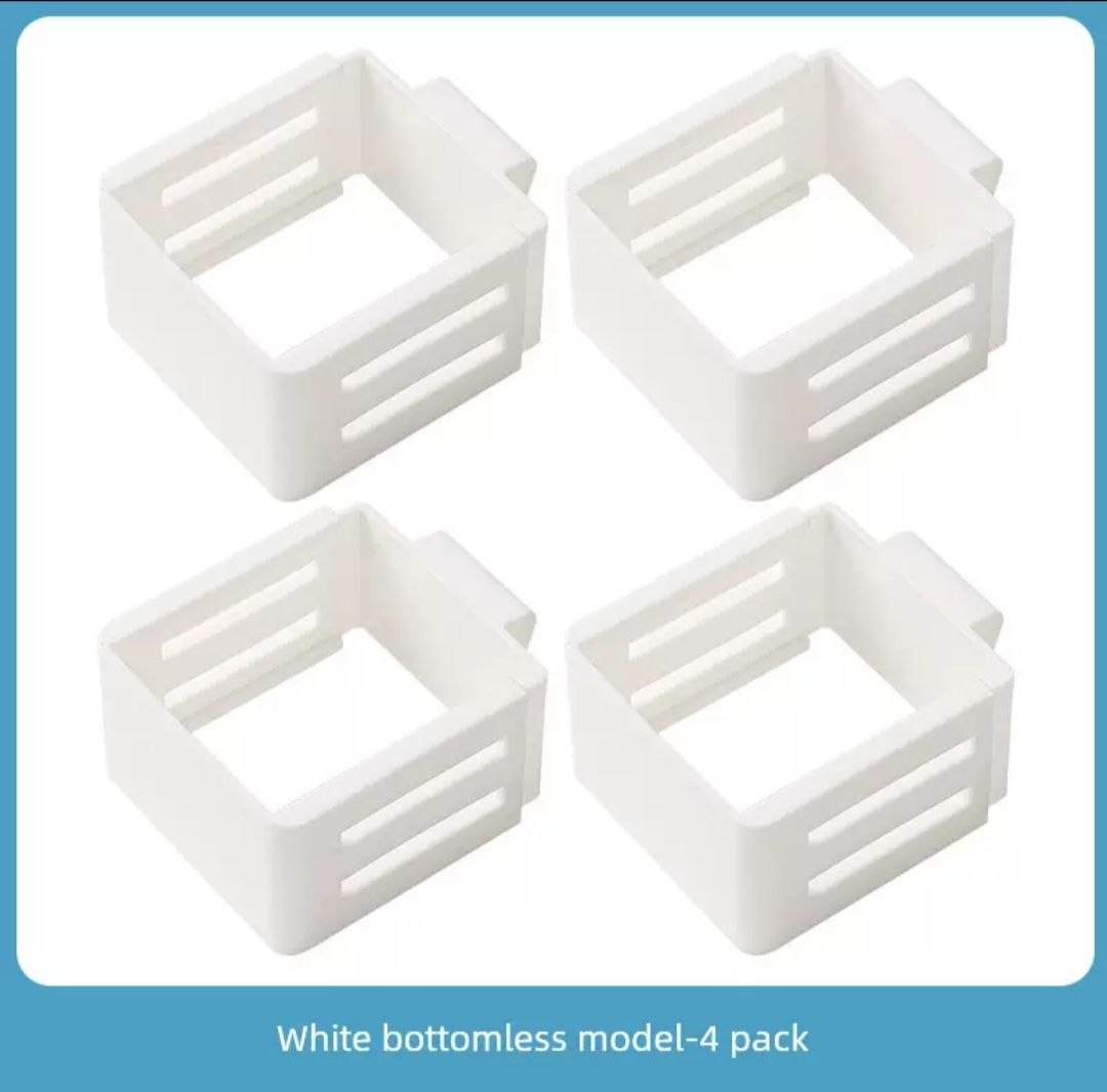 Adjustable Snap-On Hanging Organizer Bin, Expandable Mini Storage Box for Fridge Side Door, Pantry, Cosmetics, Medicine & Office Supplies